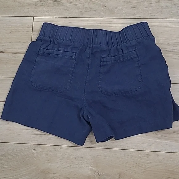 Lilly Pulitzer Dark Blue Linen Shorts Xxs - Picture 5 of 5